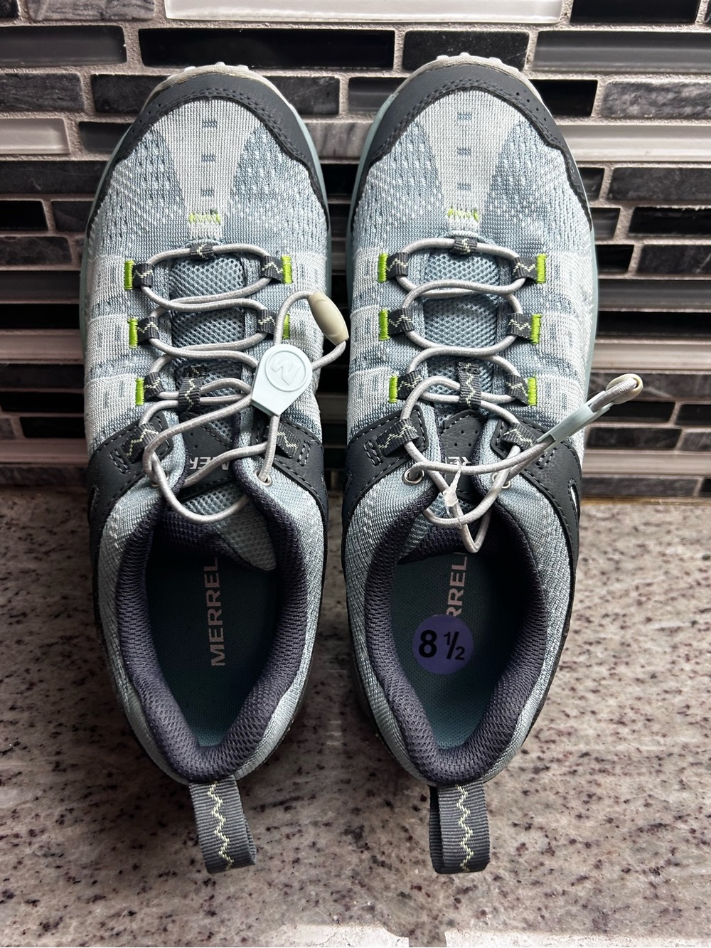 Merrell Women's Teal Blue Accentor 3 E mesh stretch Trail Sneakers size 8.5 NWOB - Picture 2 of 9
